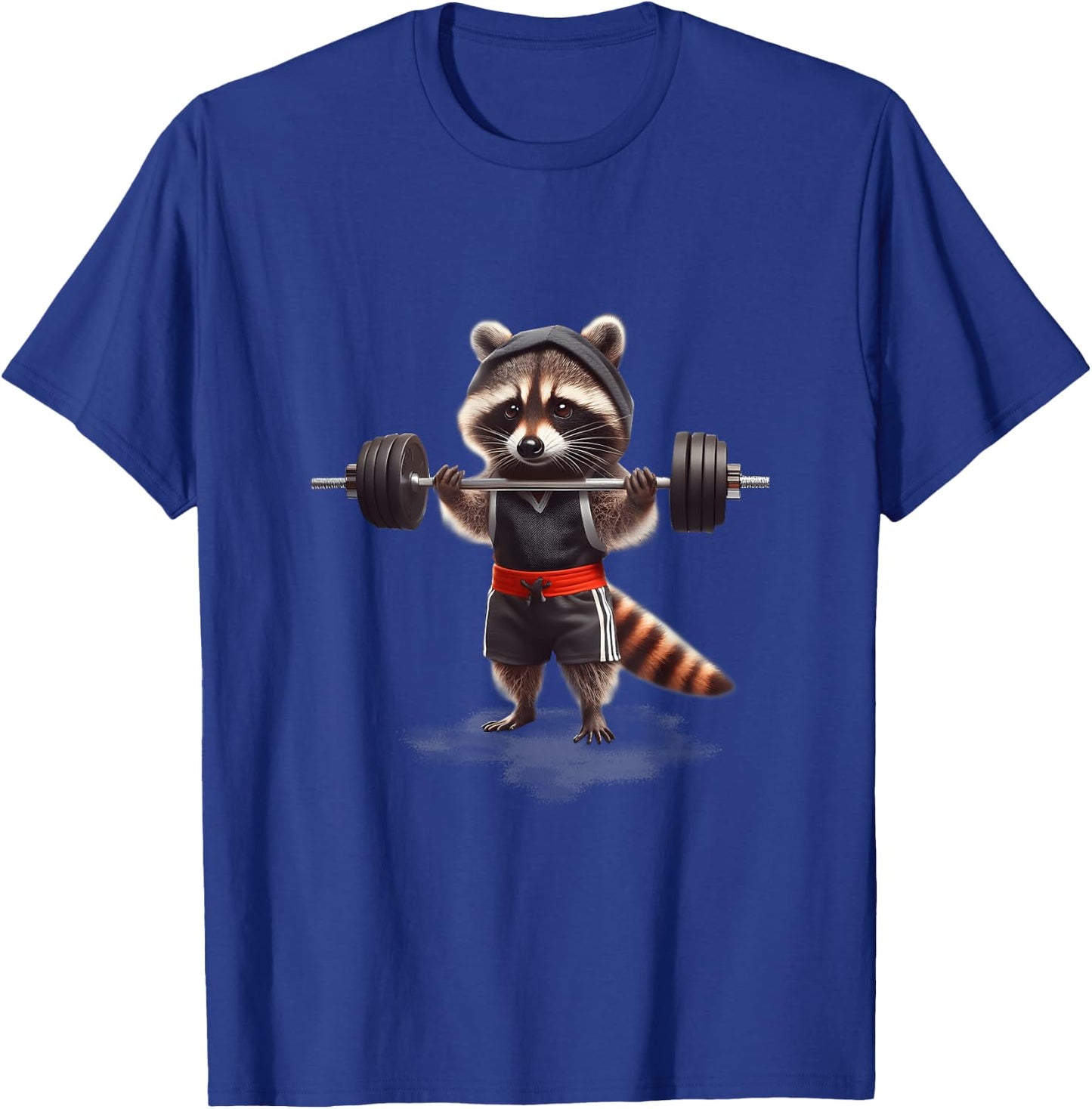 Weightlifting Ripped Raccoon Gym Workout Muscled Raccoon T-Shirt - T-Shirt | Royal