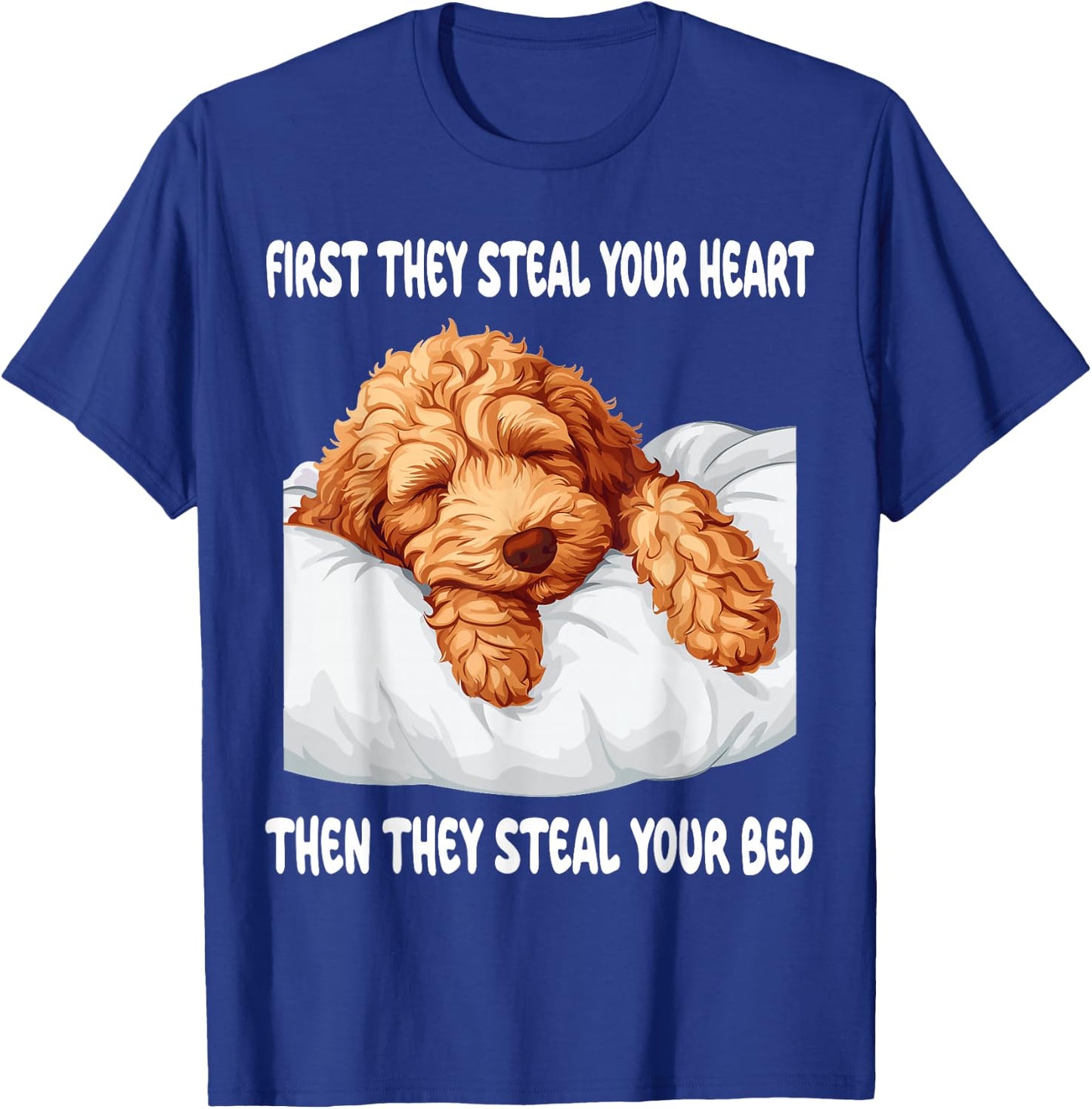 Goldendoodle Sleeping Pajamas Nightgown T-Shirt - T-Shirt | Royal