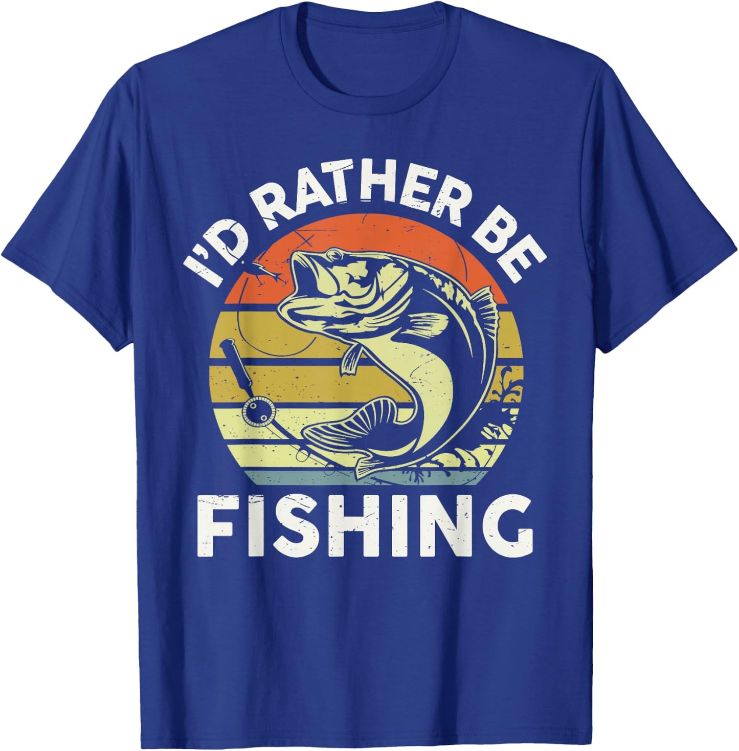 Id Rather Be Fishing-Shirt Men Women Boy Kids Funny Dad T-Shirt - T-Shirt | Royal