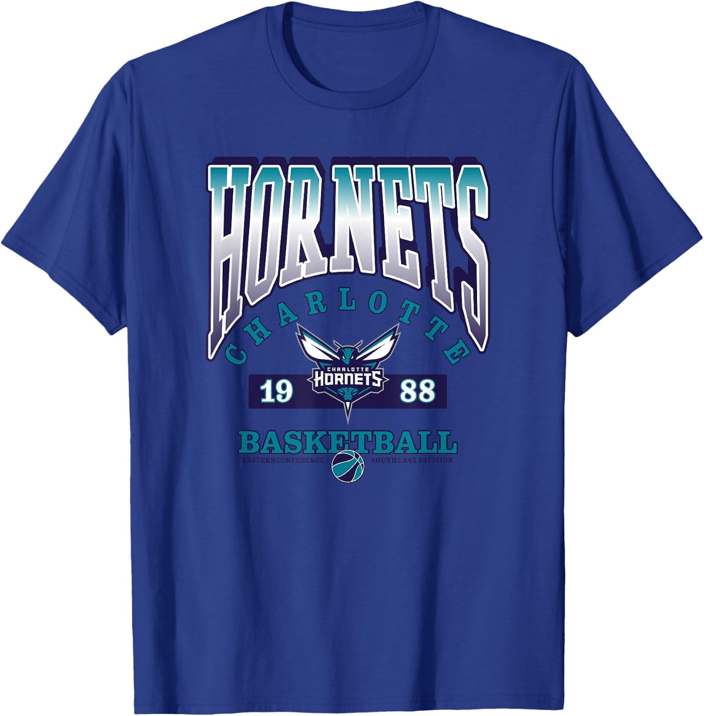 Charlotte Hornets NBA Homecourt Advantage - -Adults, Black, Small, Short Sleeve T-Shirt - T-Shirt | Royal
