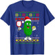 Pickleball Santa Claus Ugly Christmas Sweater Pattern T-Shirt - T-Shirt | Royal