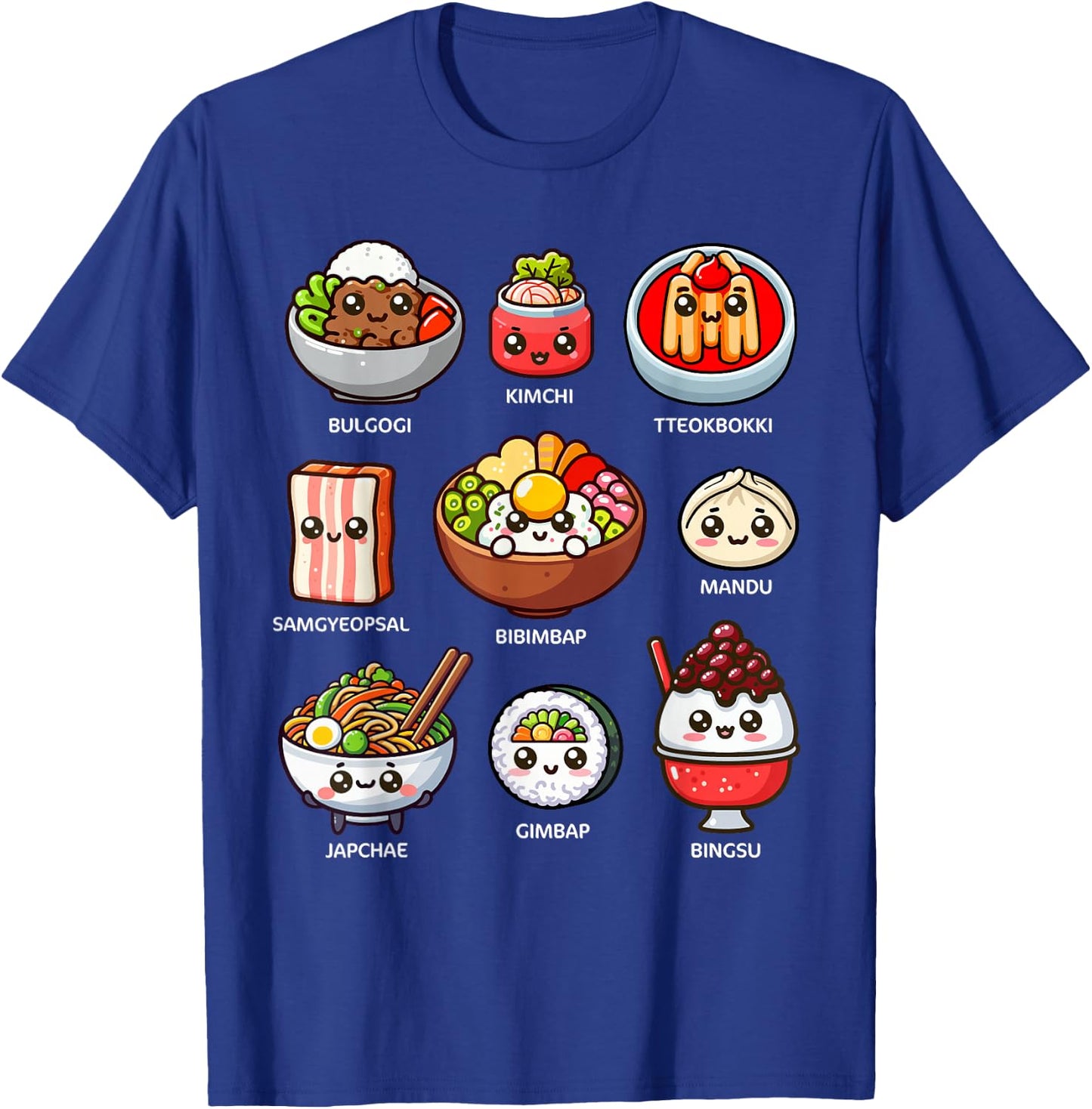 Cute Korean Food Bulgogi Bibimbap Korea Lover Kawaii T-Shirt - T-Shirt | Royal