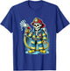 Halloween Skeleton Firefighter T-Shirt - T-Shirt | Royal
