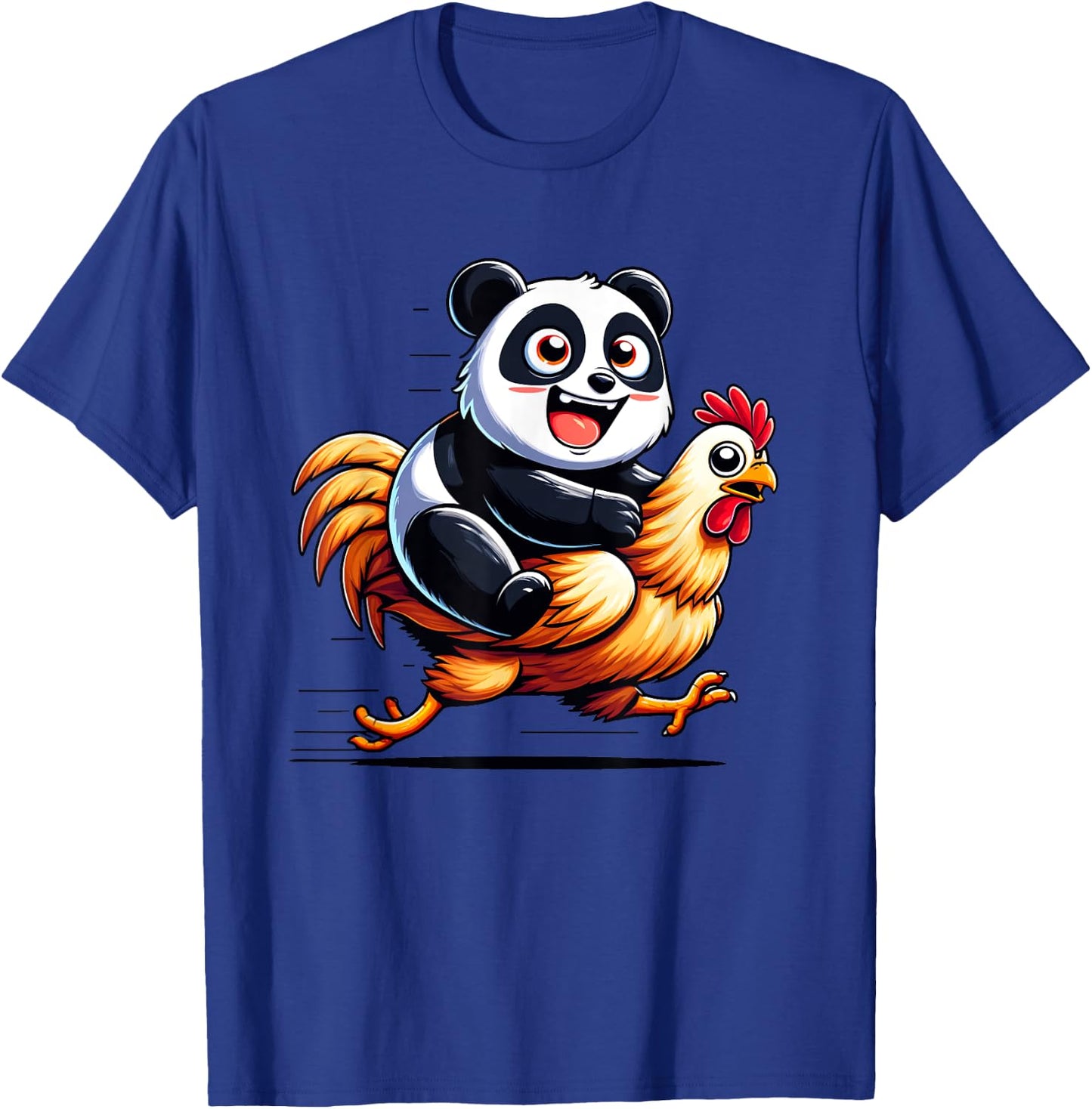 Funny Panda Chicken Rooster Animal Lovers Men Women Kids T-Shirt - T-Shirt | Royal