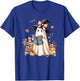 Cute Ghost Reading Book Librarian Book Lover T-Shirt - T-Shirt | Royal