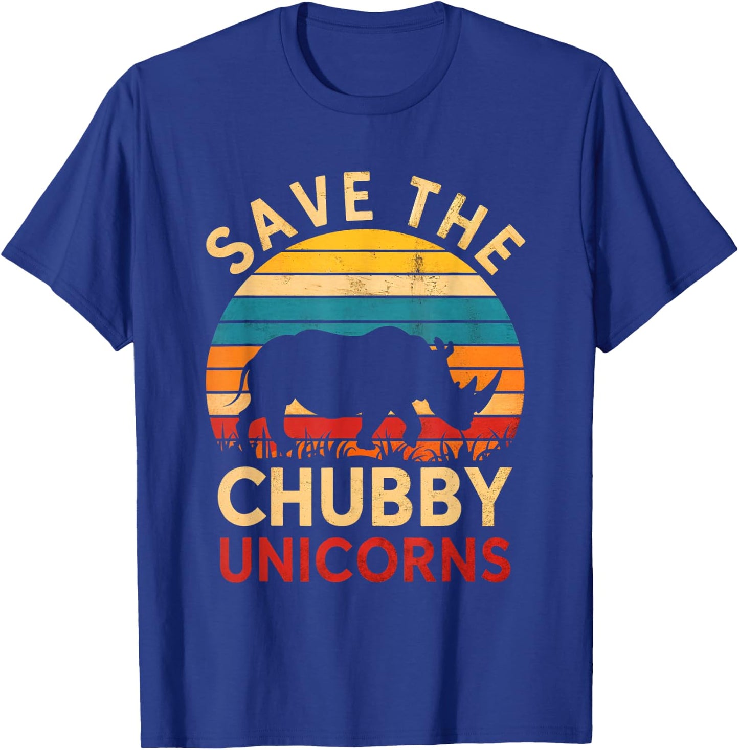 Save The Chubby Unicorns Rhino Animal Rights Conservation T-Shirt - T-Shirt | Royal