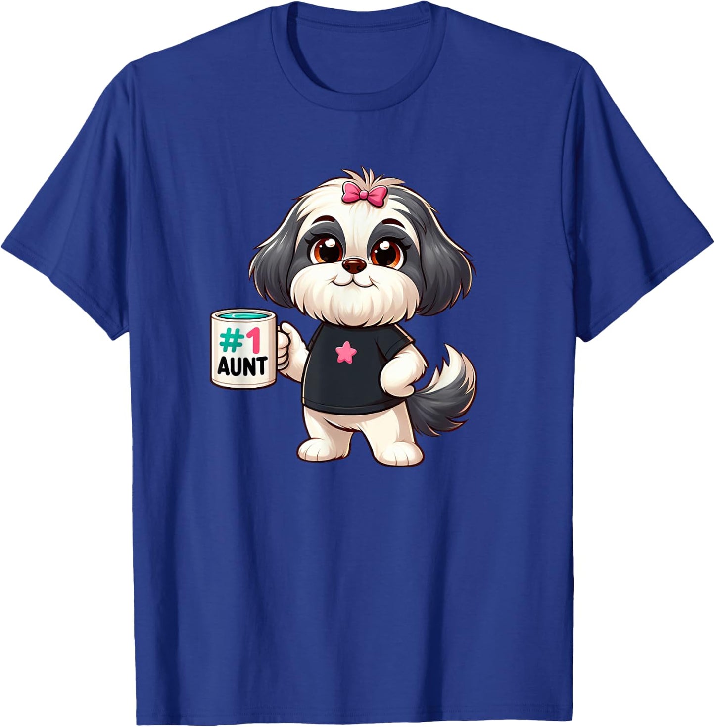 Shih Tzu Aunt Dog Funny Family T-Shirt - T-Shirt | Royal