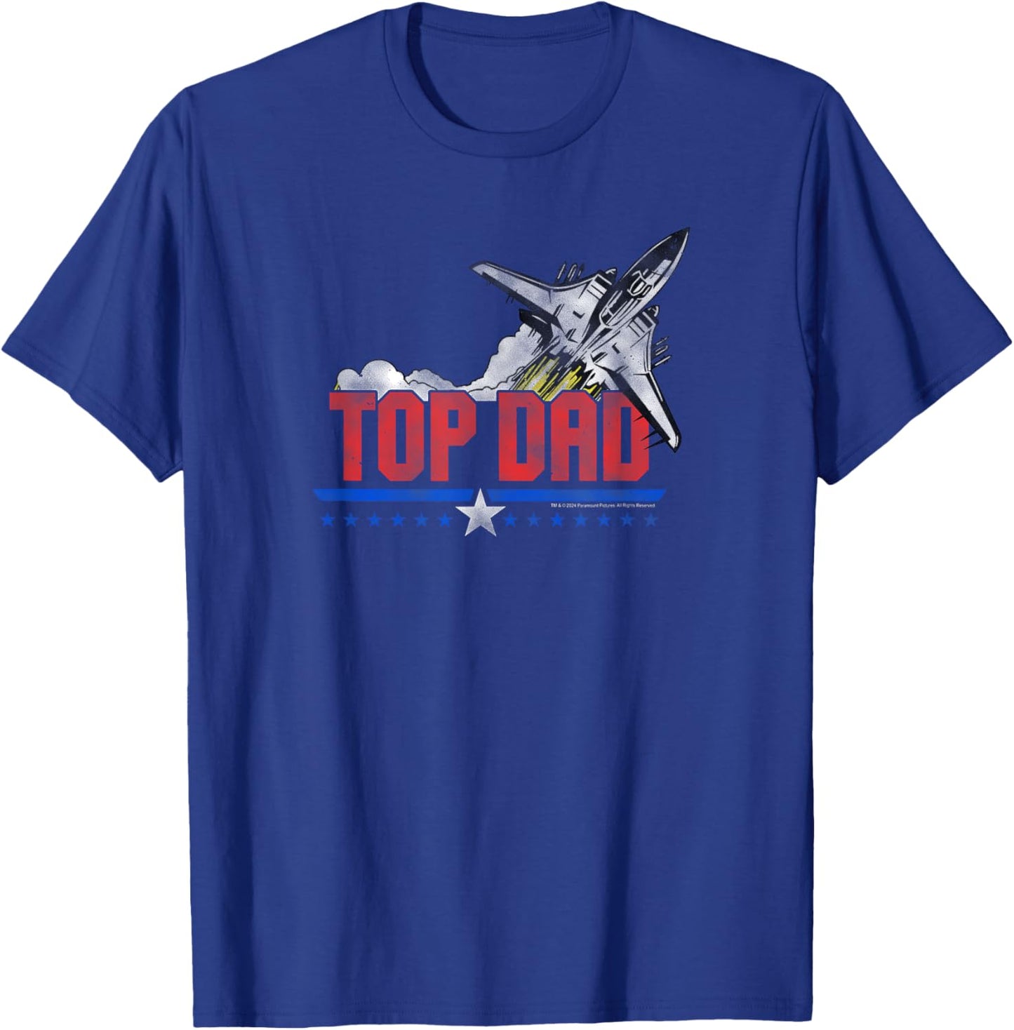 Top Gun Top Dad Father's Day Fighter Jet Action Movie T-Shirt - T-Shirt | Royal