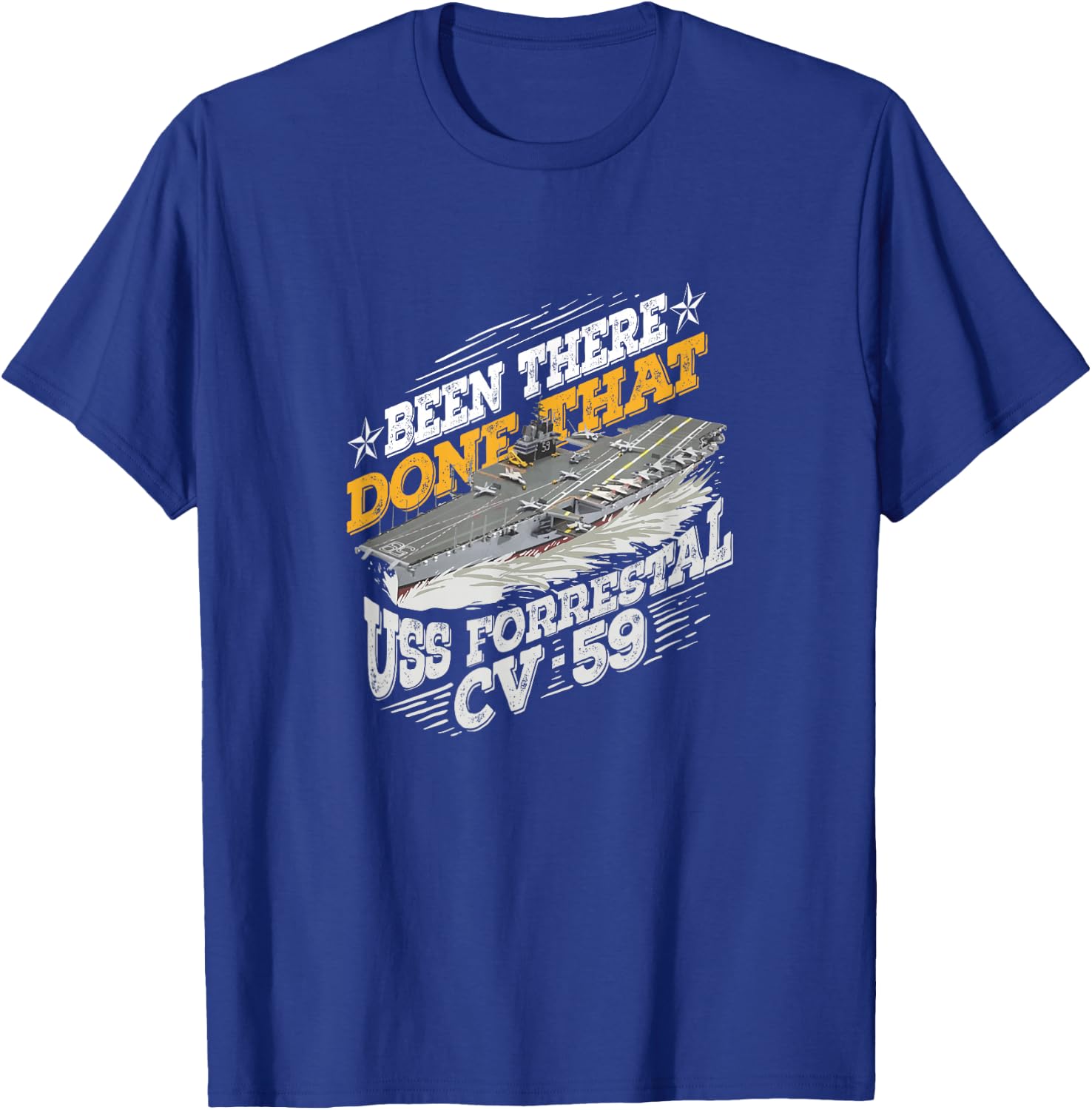 USS Forrestal Gift A US Military Veteran T-Shirt - T-Shirt | Royal