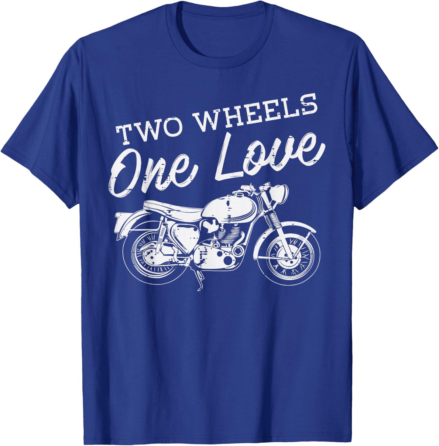 Biker 2 Wheels 1 Love Motorcycle Motorbike Men Women Kids T-Shirt - T-Shirt | Royal