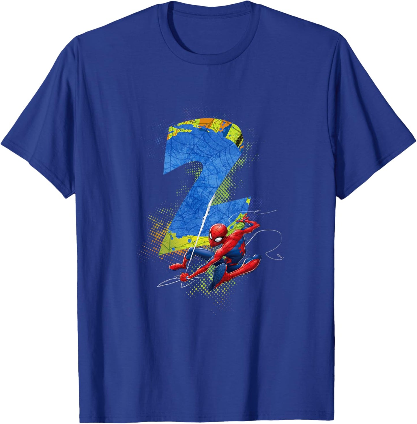 Marvel Super Heroes Spider-Man 2 Year Old Second Birthday T-Shirt - T-Shirt | Royal