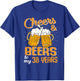 Cheers And Beers To My 38 Years 38th Birthday Funny Birthday T-Shirt - T-Shirt | Royal