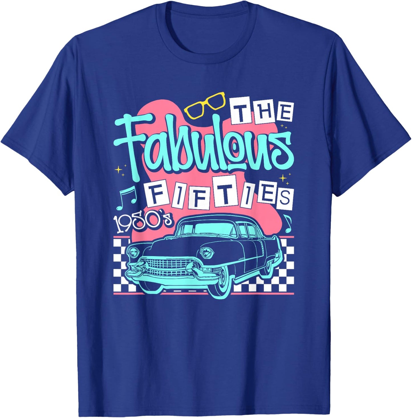 The Fabulous Fifties 1950s Classic Car T-Shirt - T-Shirt | Royal