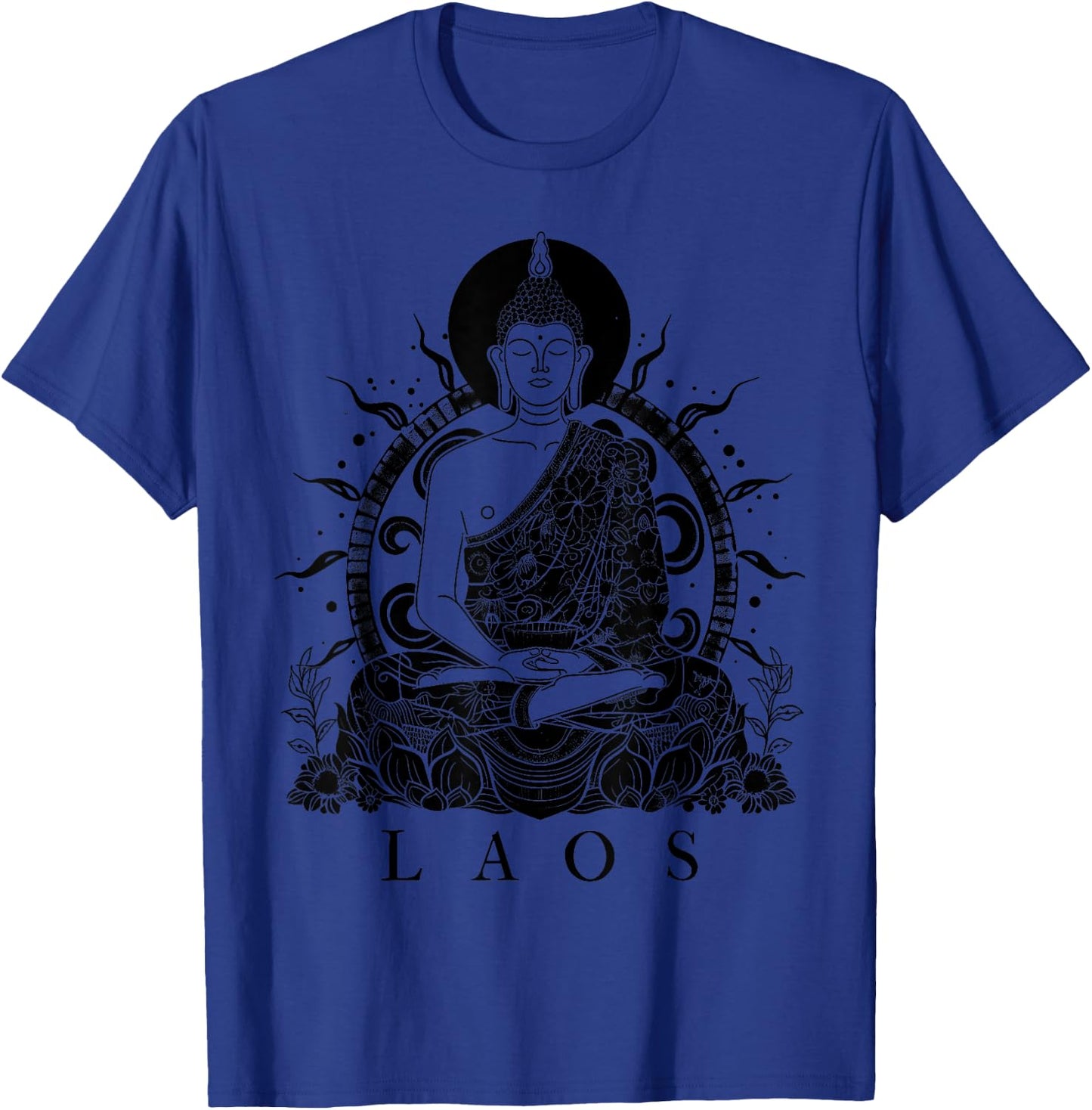 We Love Laos - Buddha Co. Laos Buddha Vintage Buddhist Souvenir T-Shirt - T-Shirt | Royal