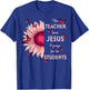 Christian Sunflower This Teacher Loves Jesus And Prays Men Women T-Shirt - T-Shirt | Royal