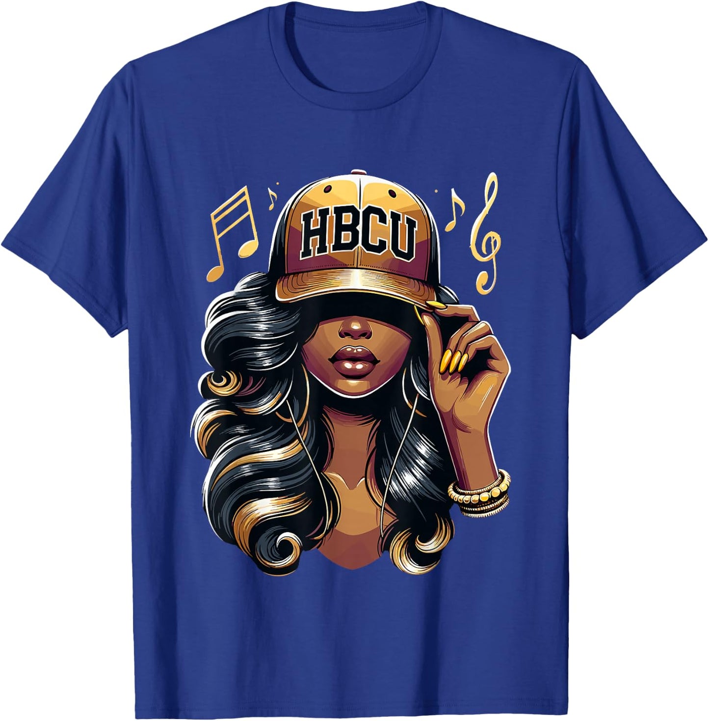Beautiful Black Women HBCU T-Shirt - T-Shirt | Royal