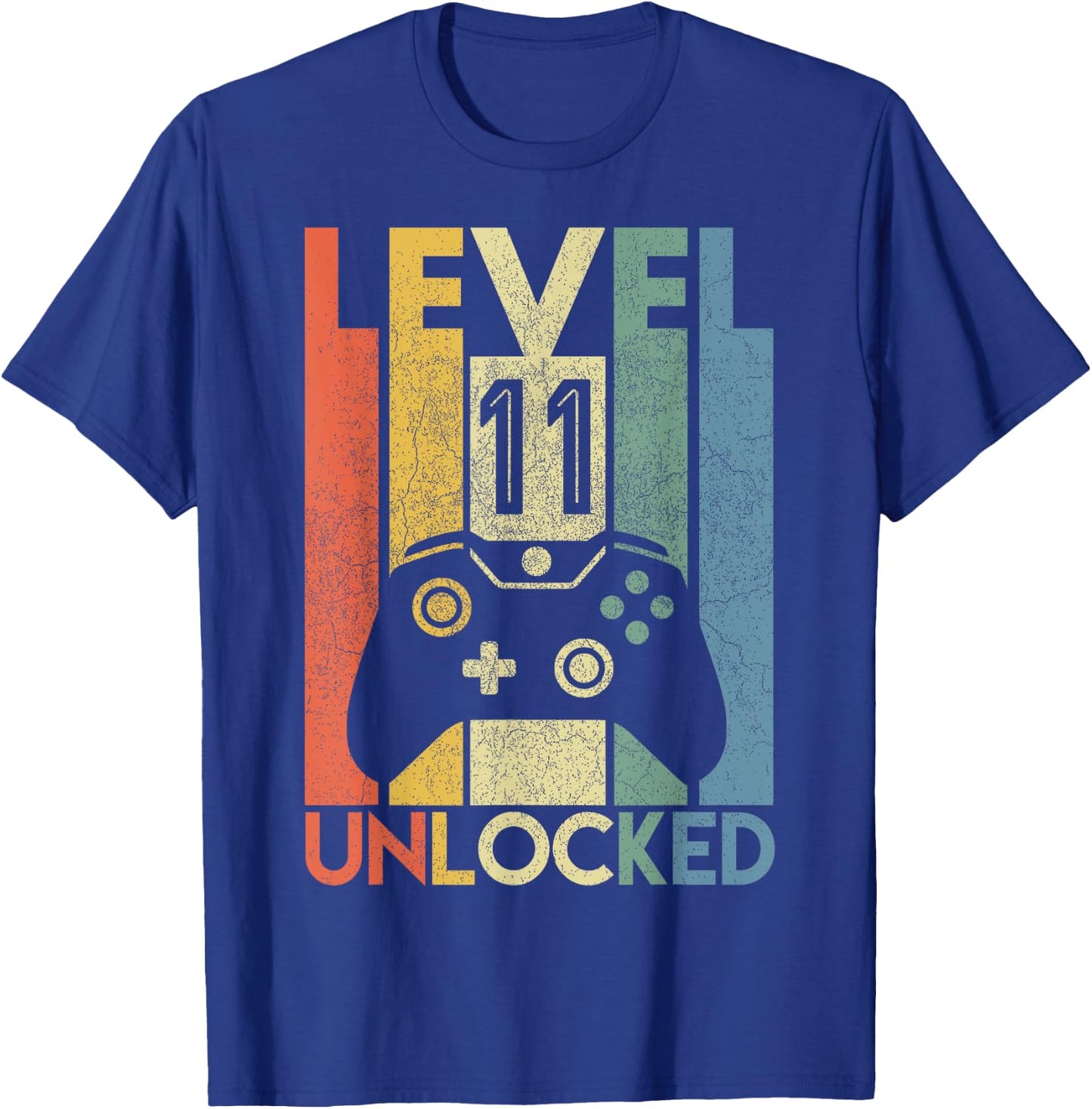 Level 11 Unlocked Shirt Funny Video Gamer 11th Birthday Gift T-Shirt - T-Shirt | Royal