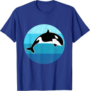 Orca Whale Whale Ocean Animal Retro Cetacean Lover T-Shirt - T-Shirt | Royal