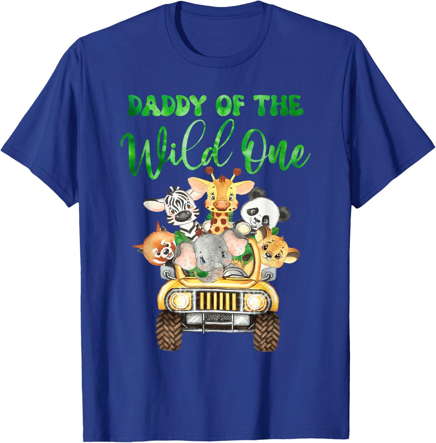 Daddy Of The Wild One Birthday 1st Safari Jungle Family T-Shirt - T-Shirt | Royal