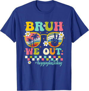 Cute End Of School Year Teacher Summer Bruh We Out Teachers T-Shirt - T-Shirt | Royal