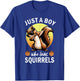 Just A Boy Who Loves Squirrels T-Shirt - T-Shirt | Royal