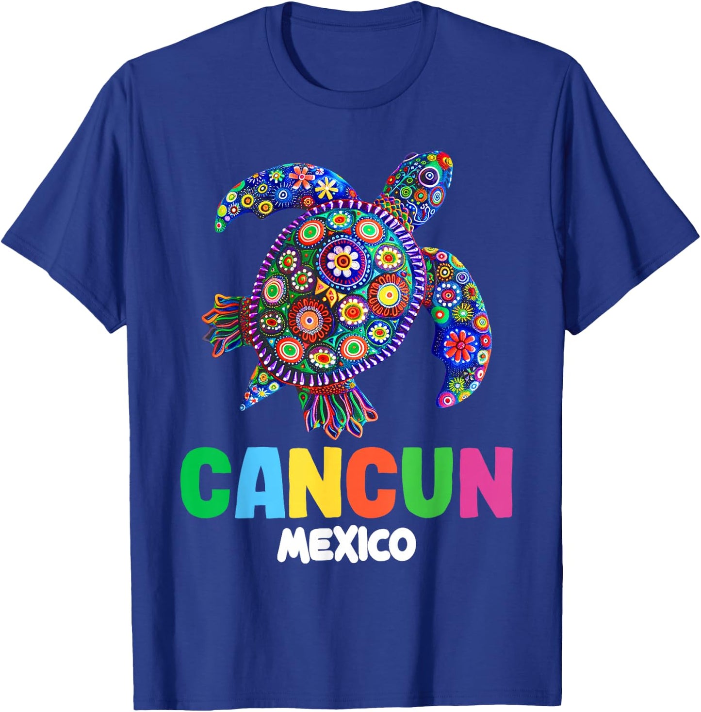 Cancun Mexico Sea Turtle T-Shirt - T-Shirt | Royal