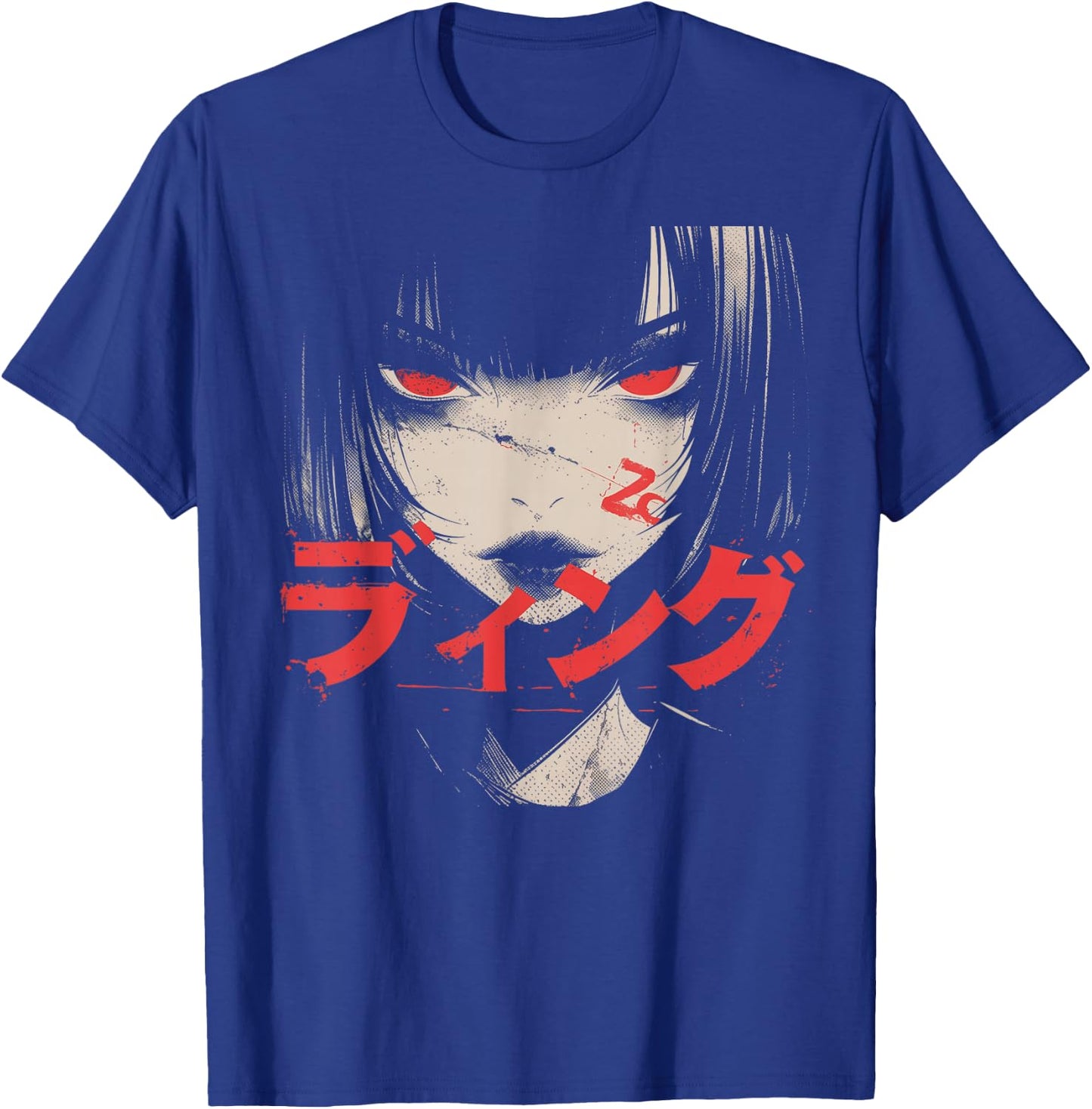 Goth Grunge Demon Anime Girl Waifu Horror Alt Aesthetic T-Shirt - T-Shirt | Royal