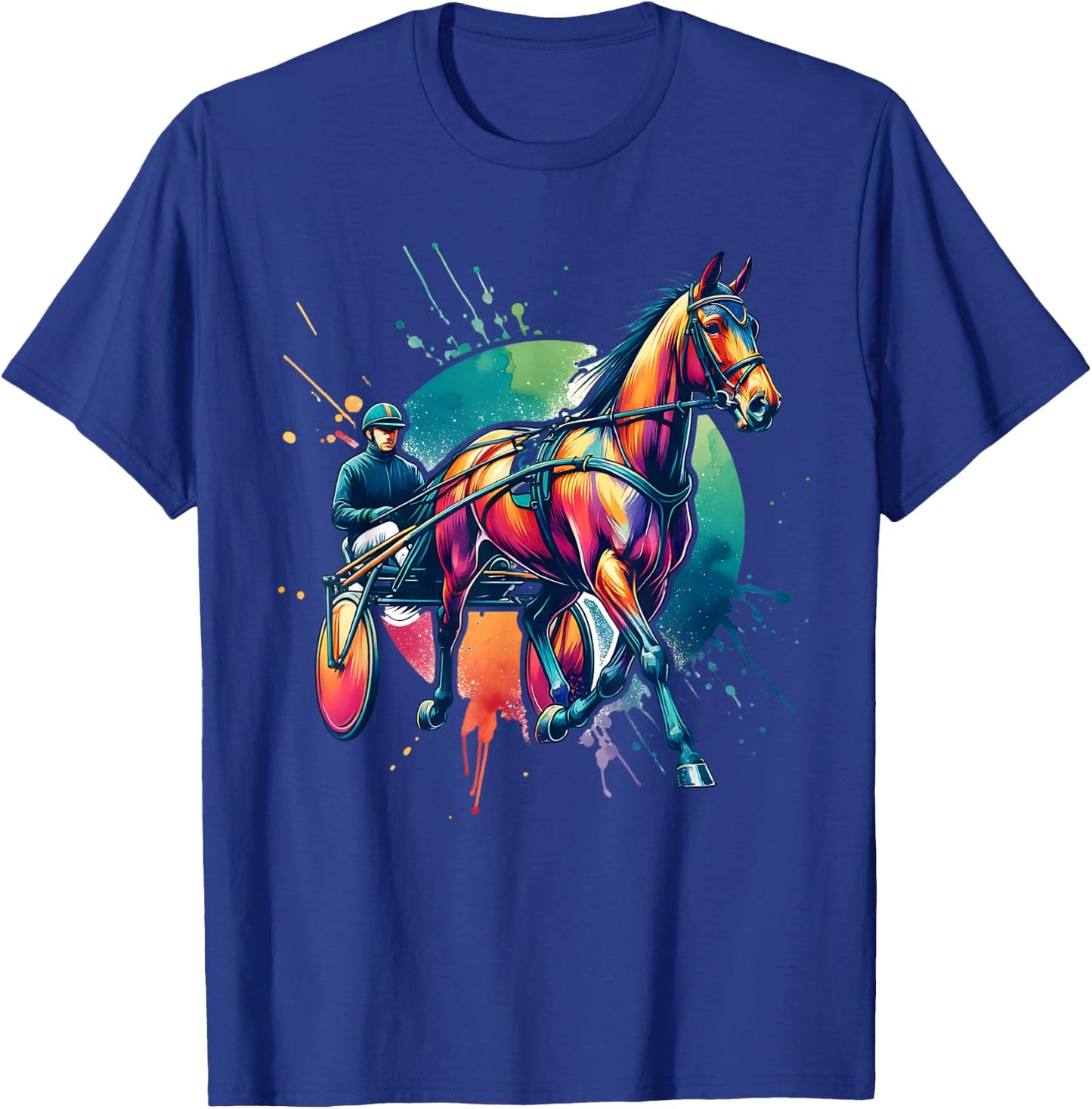 Harness Racehorse - Gift Race Horse Lover, Standardbred T-Shirt - T-Shirt | Royal