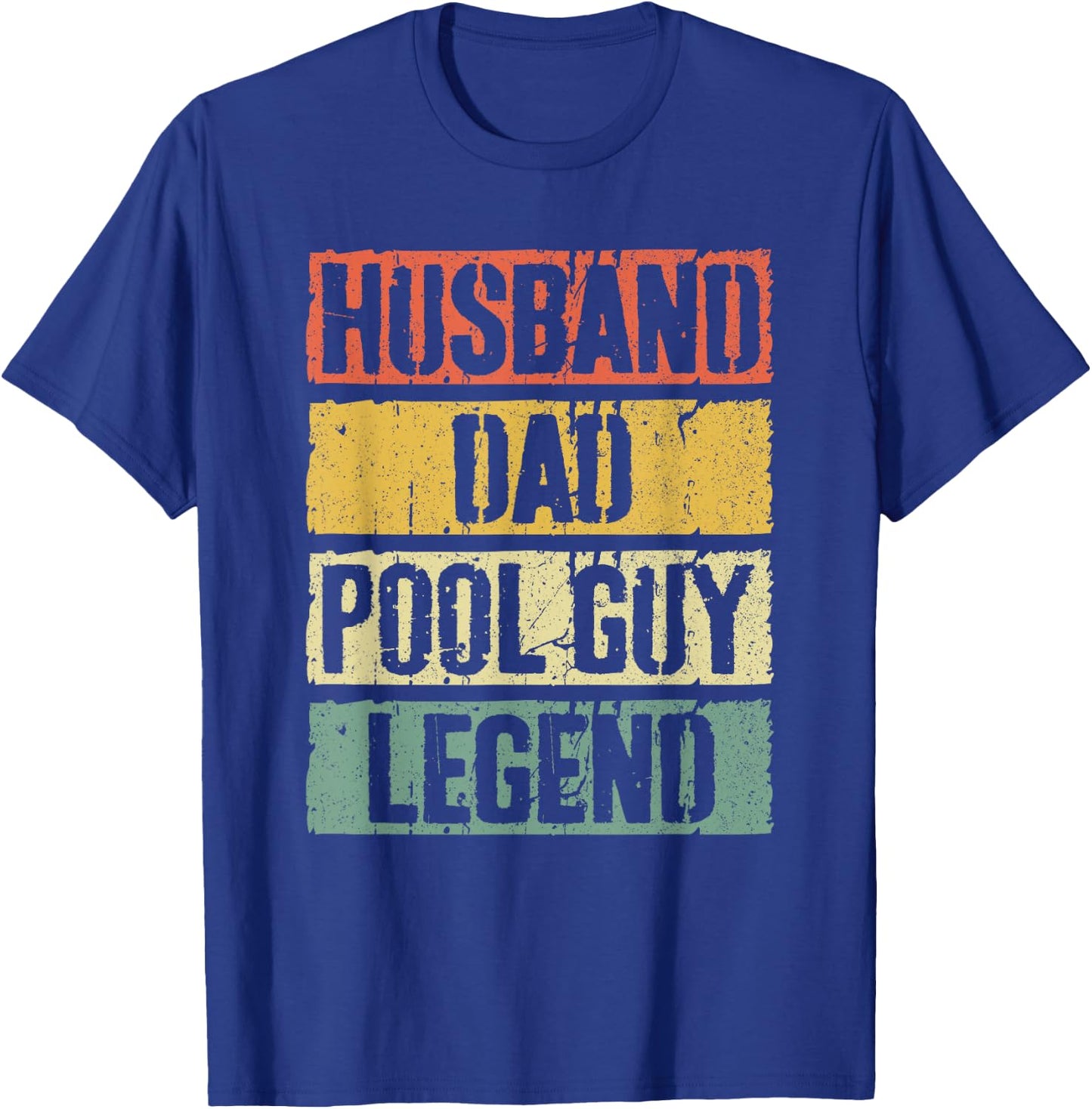 Husband Dad Pool Guy Legend Shirt Men Fathers Day T-Shirt - T-Shirt | Royal