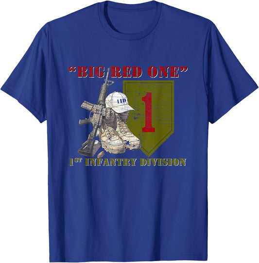 Veteran 1st Infantry Division 1ID BRO Fort Riley Kansas , Small, Black T-Shirt - T-Shirt | Royal