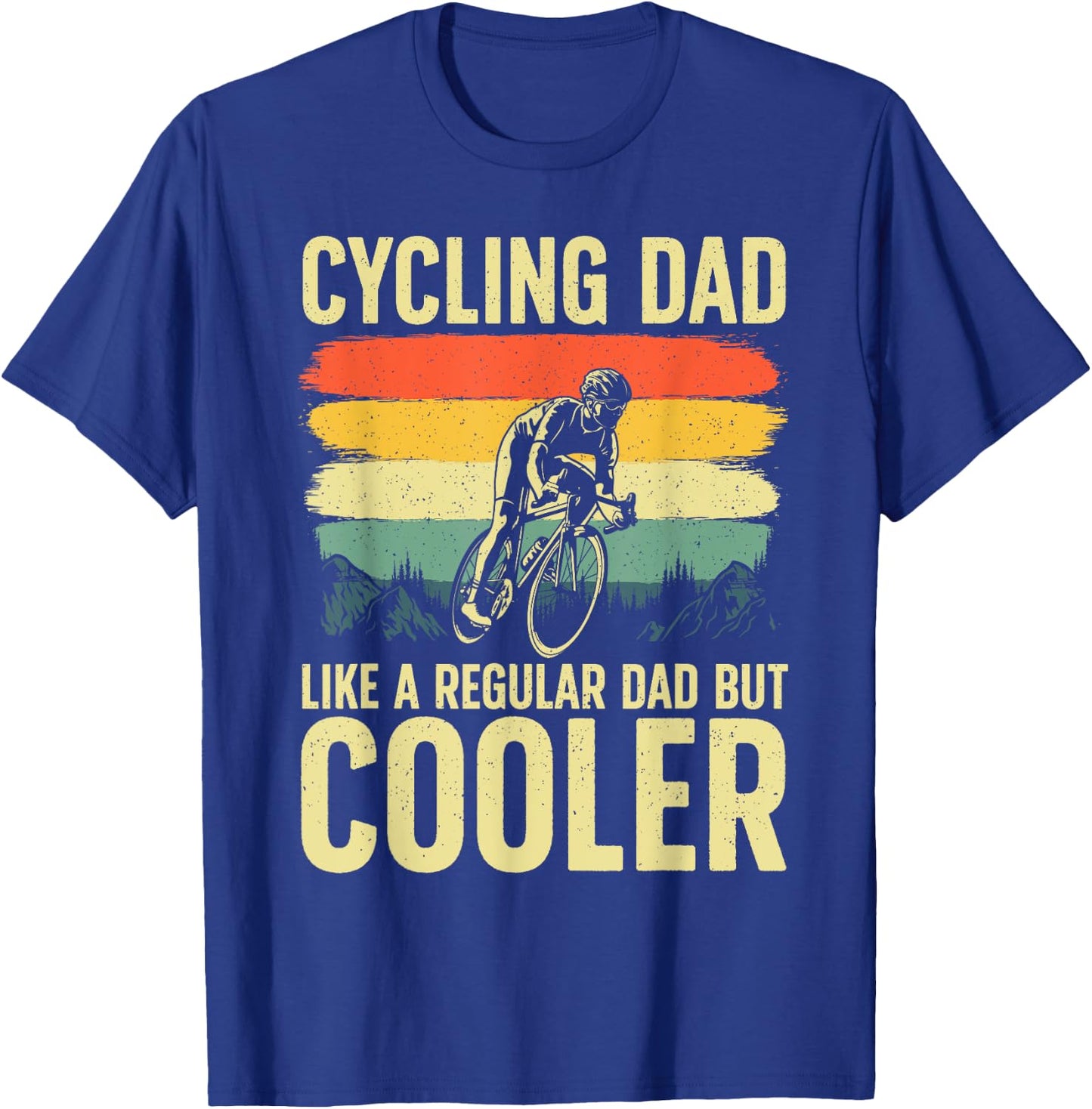 Cool Cycling For Dad Men Bicycling Bikers Bicycle Bike Rider T-Shirt - T-Shirt | Royal