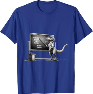 Funny Physics Velociraptor Distance Raptor Over Time Raptor T-Shirt - T-Shirt | Royal