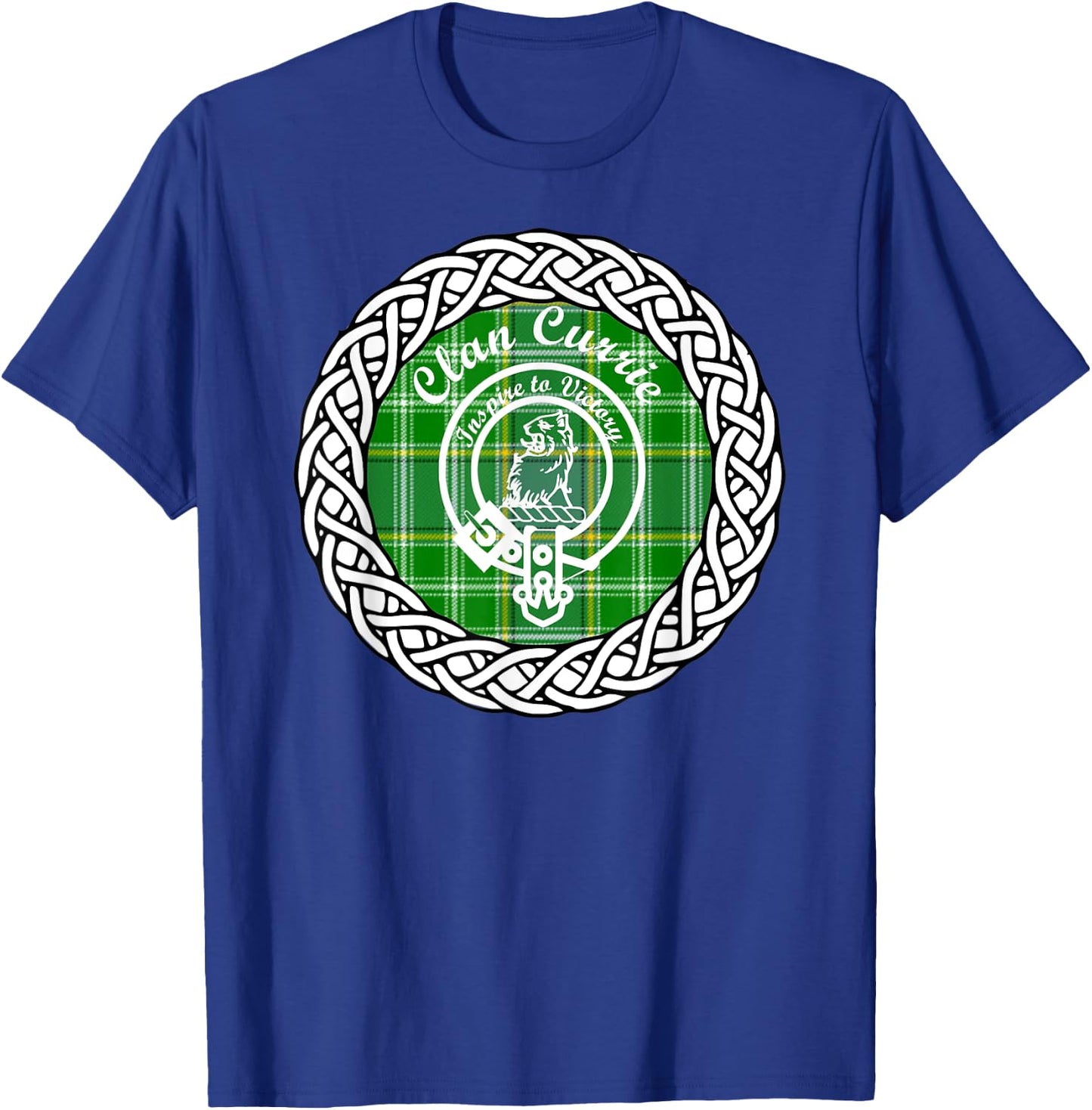 Clan Currie surname last name Scottish Tartan Crest T-Shirt - T-Shirt | Royal