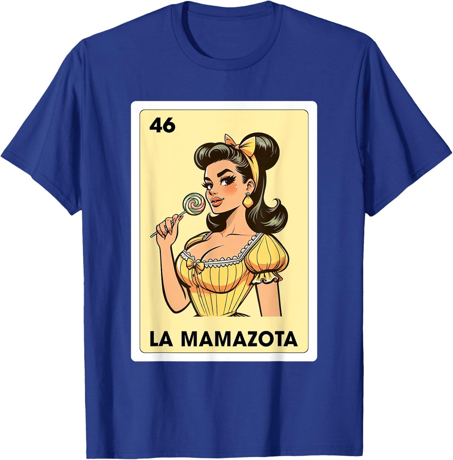 Mexicana Latina Mom Life La Mamazota Mexican Bingo Card T-Shirt - T-Shirt | Royal