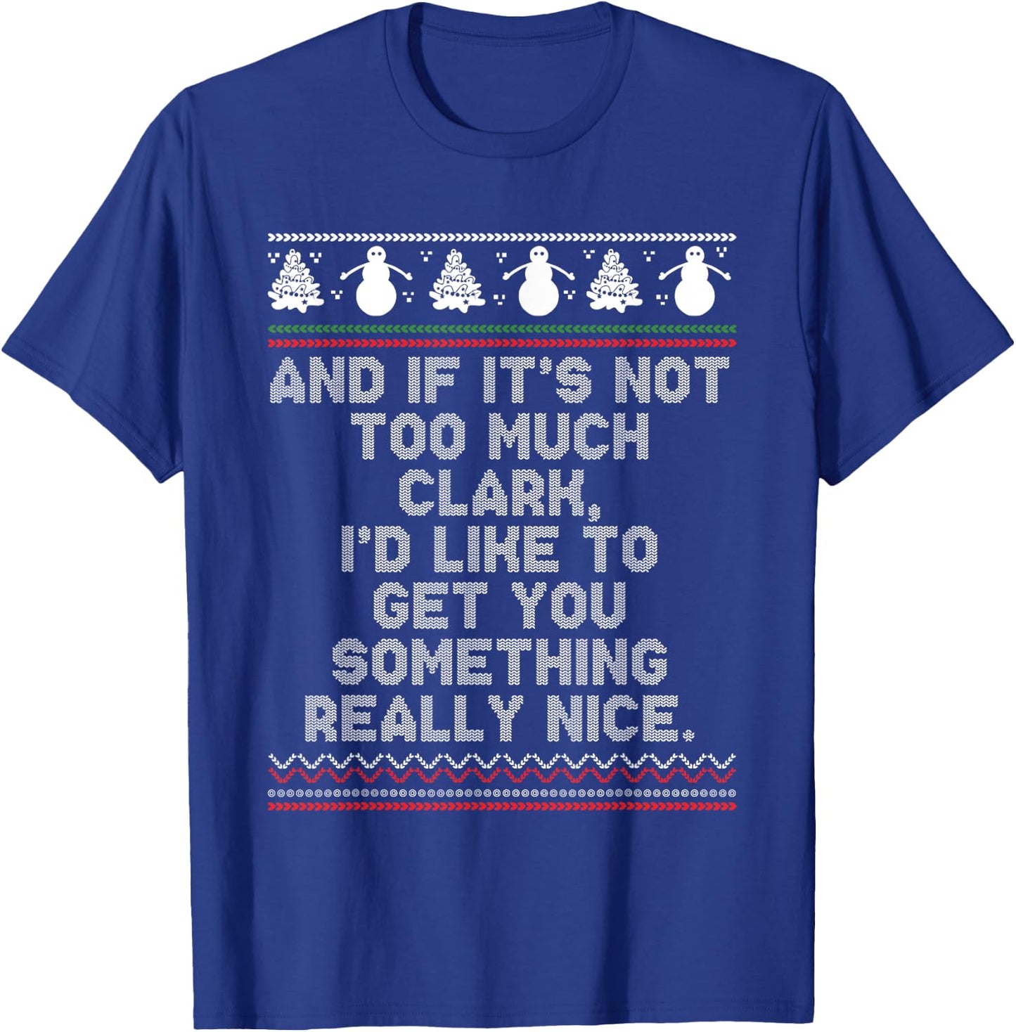 Funny Ugly Christmas Sweater Winter Vacation Christmas Tree T-Shirt - T-Shirt | Royal
