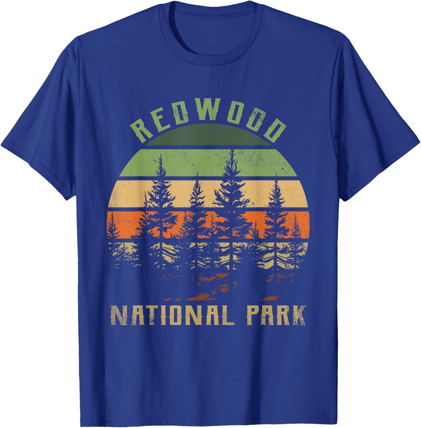 Retro Vintage Redwood National Park for kids Hiking Camping T-Shirt - T-Shirt | Royal