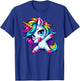 Dabbing Unicorn Girls Kids Women Rainbow Cute Unicorn Dab T-Shirt - T-Shirt | Royal