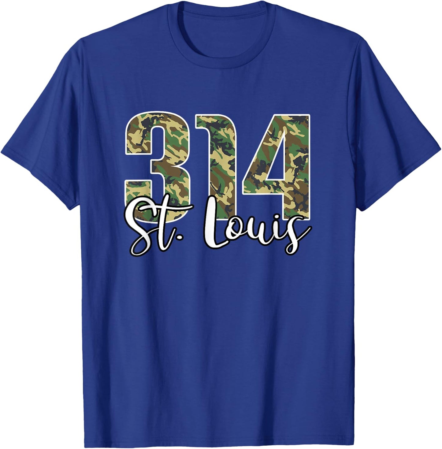 314 St. Louis Missouri Camo Camouflage T-Shirt - T-Shirt | Royal
