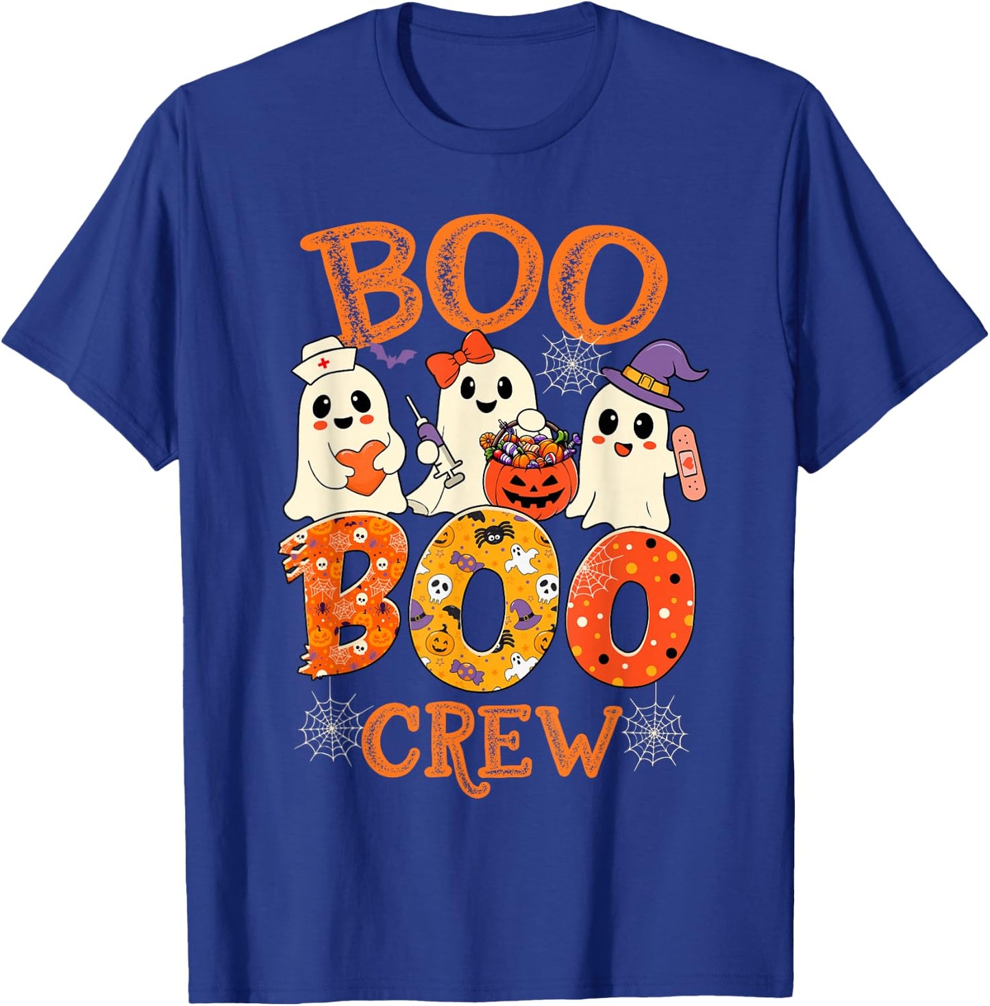 Nurse Boo Crew Funny Ghost Halloween Spooky Costume Nurse T-Shirt - T-Shirt | Royal