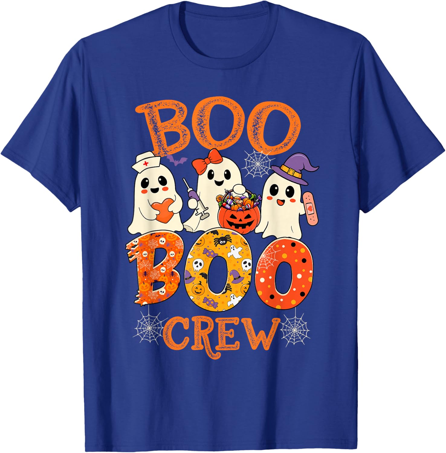 Nurse Boo Crew Funny Ghost Halloween Spooky Costume Nurse T-Shirt - T-Shirt | Royal