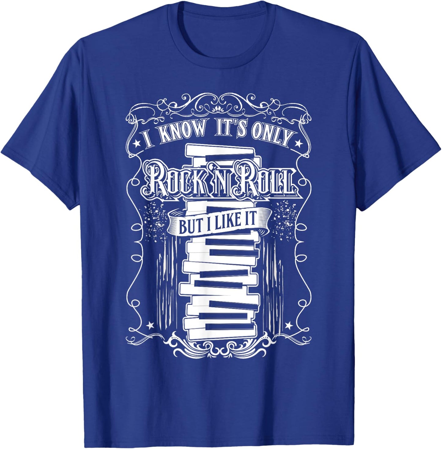 Know It's Rock And Roll But I Like It - Keyboard T-Shirt - T-Shirt | Royal