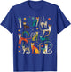 Vintage Retro Mid-Century Long Neck Cats 50s 60s Style T-Shirt - T-Shirt | Royal
