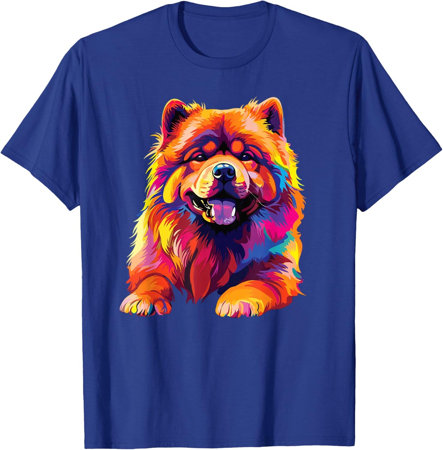 Watercolor Colorful Dogs Chow Chow T-Shirt - T-Shirt | Royal