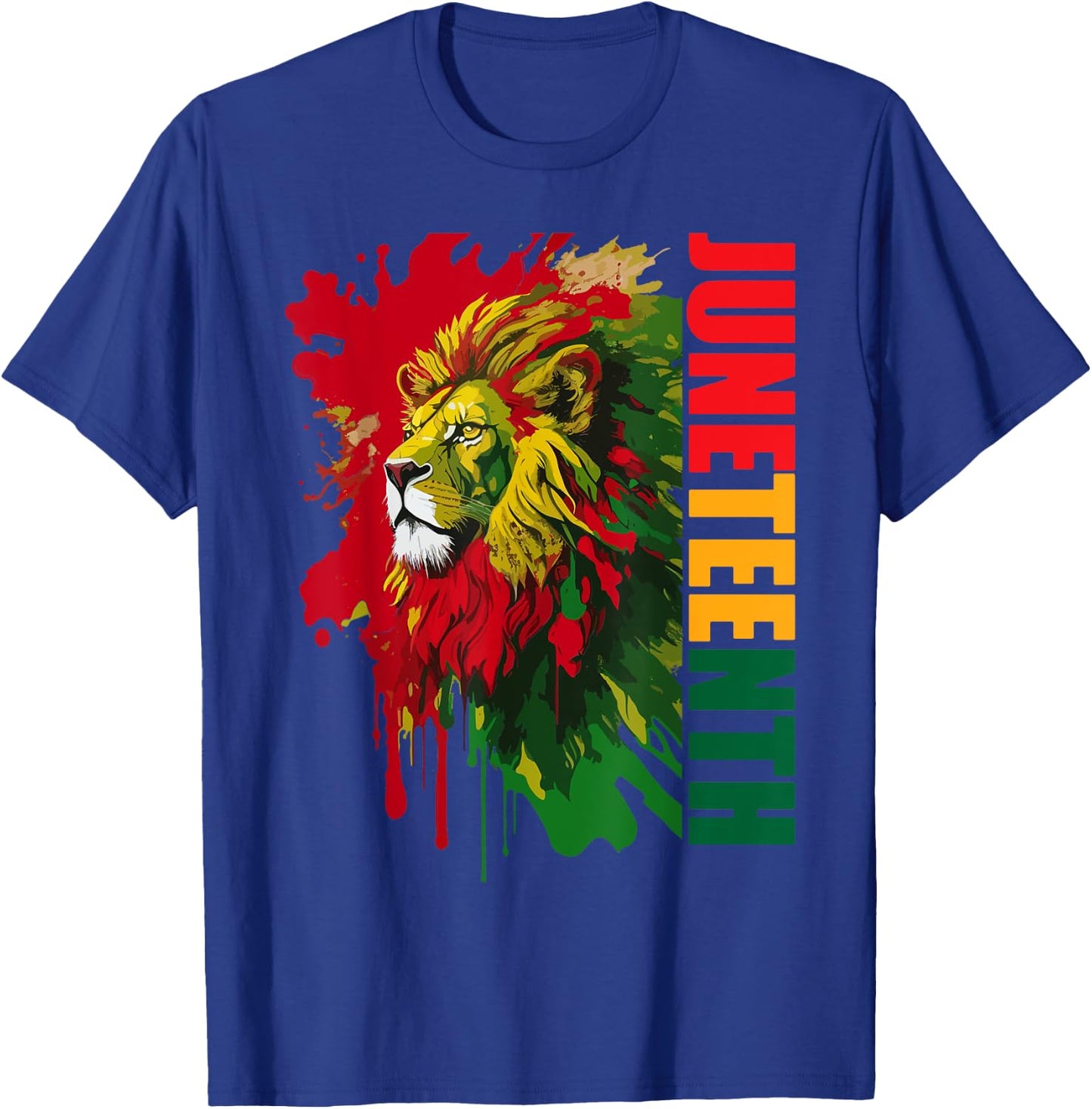 Lion Juneteenth men women African American black lion 1865 T-Shirt - T-Shirt | Royal