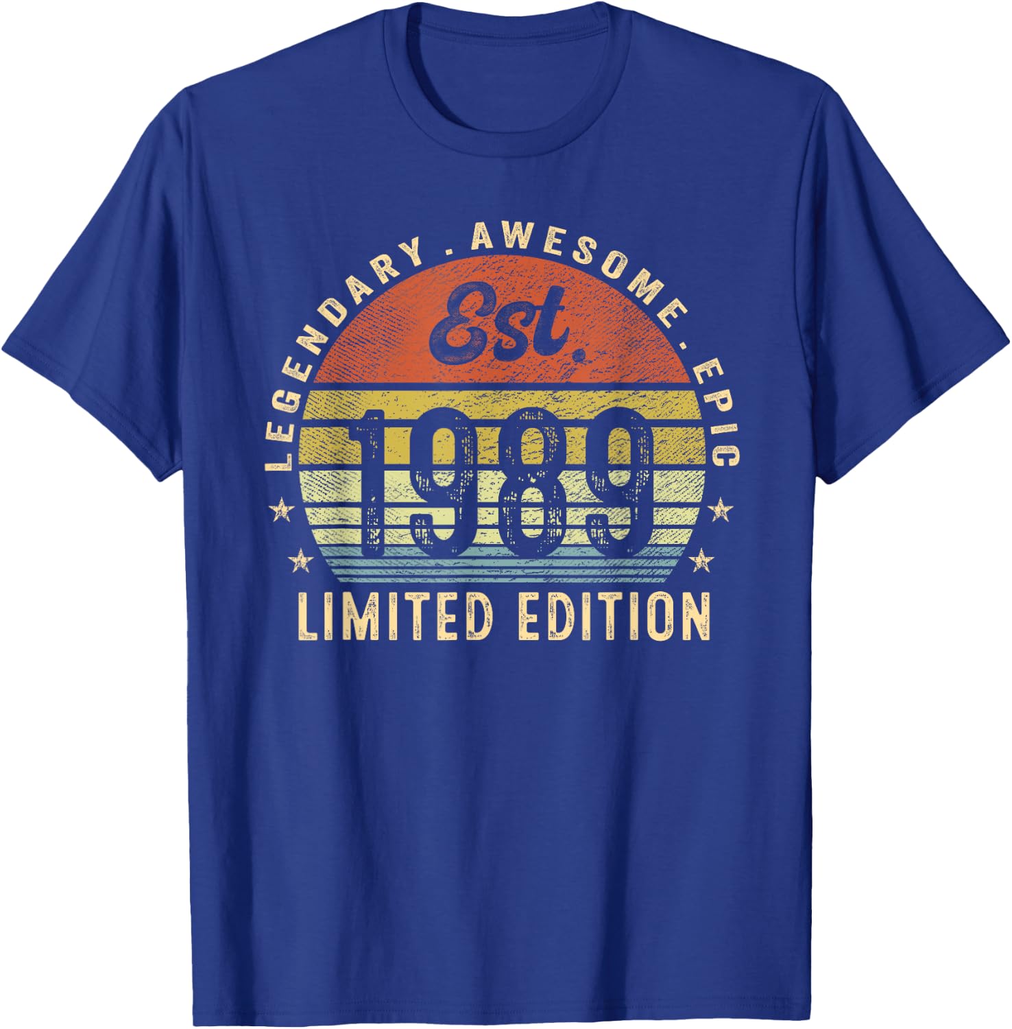 Est 1989 Limited Edition 35th Birthday Gifts 35 Year Old T-Shirt - T-Shirt | Royal