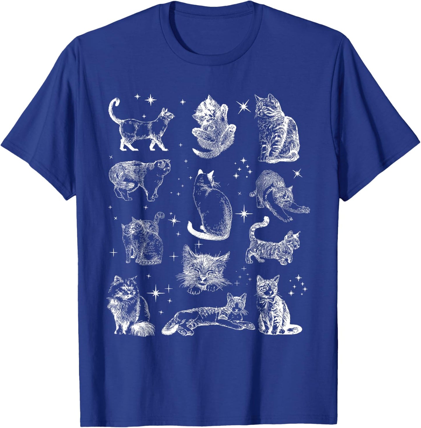 Vintage 90s Tattoo Cat Retro Kitten Nature Cat Lover Cat Mom T-Shirt - T-Shirt | Royal
