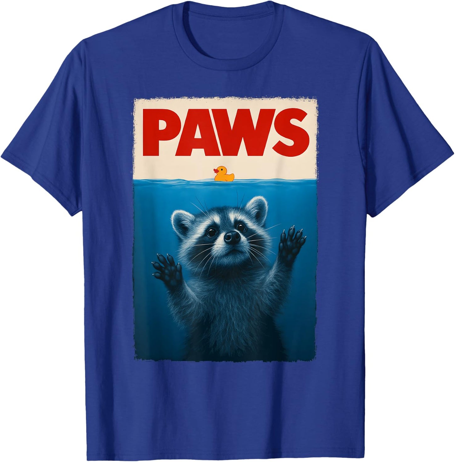 Paws Raccoon Trash Retro Men Kids Women Funny Raccoon T-Shirt - T-Shirt | Royal