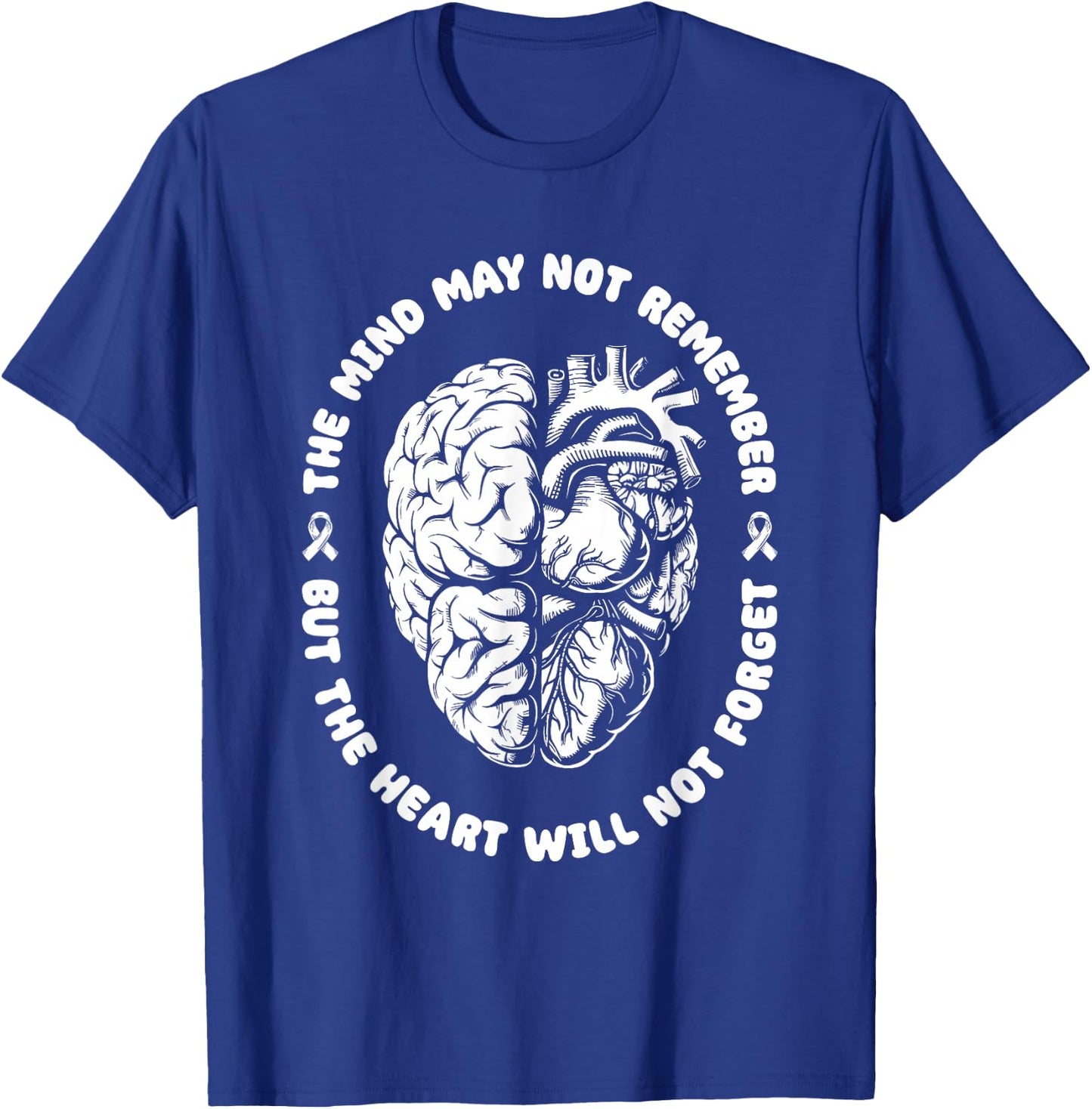 Alzheimers Awareness Dementia Brain Cure Alzheimers Support T-Shirt - T-Shirt | Royal