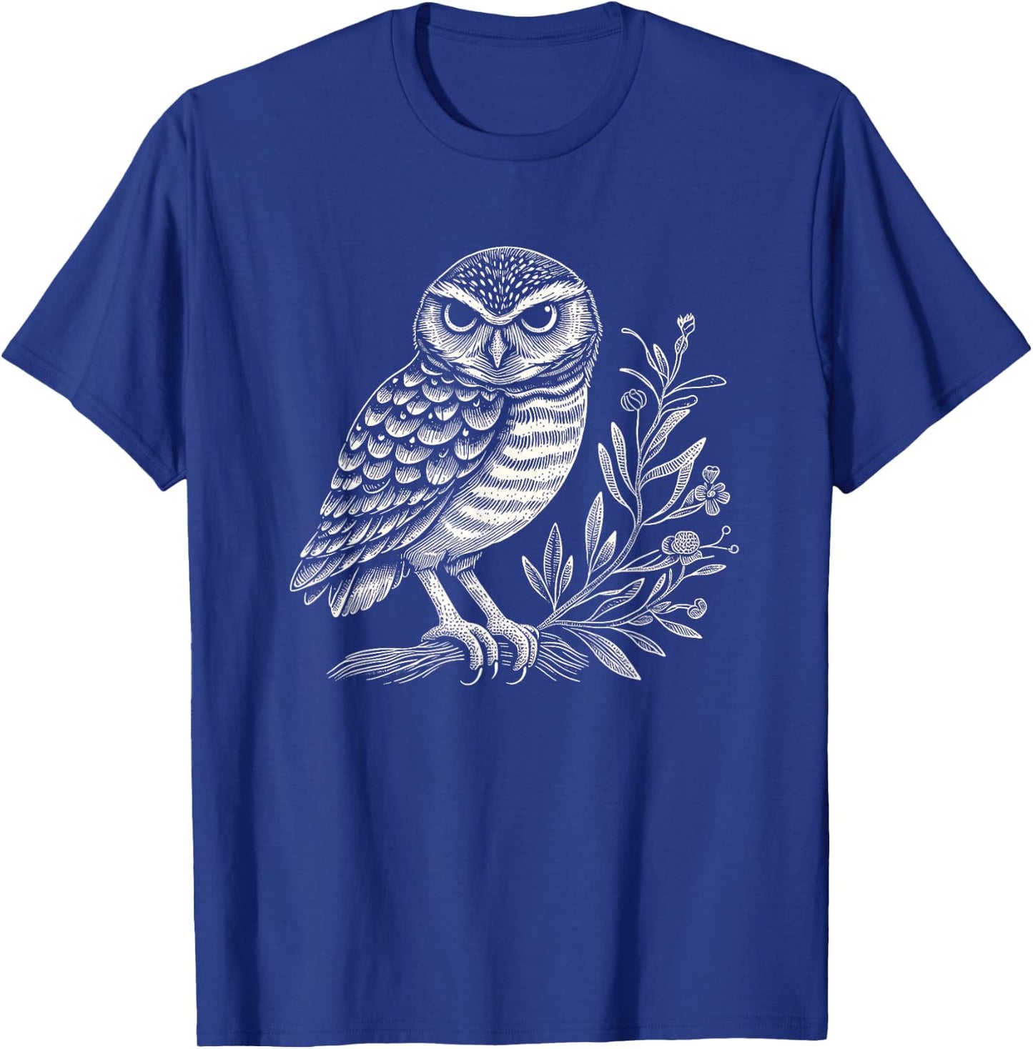 Burrowing Owl Graphic Art Design And Men T-Shirt - T-Shirt | Royal