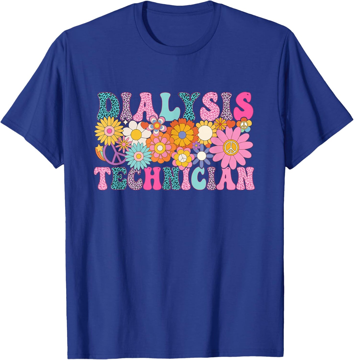 Dialysis Technician Week Groovy Appreciation Day T-Shirt - T-Shirt | Royal